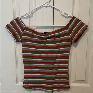Striped Off-Shoulder Top